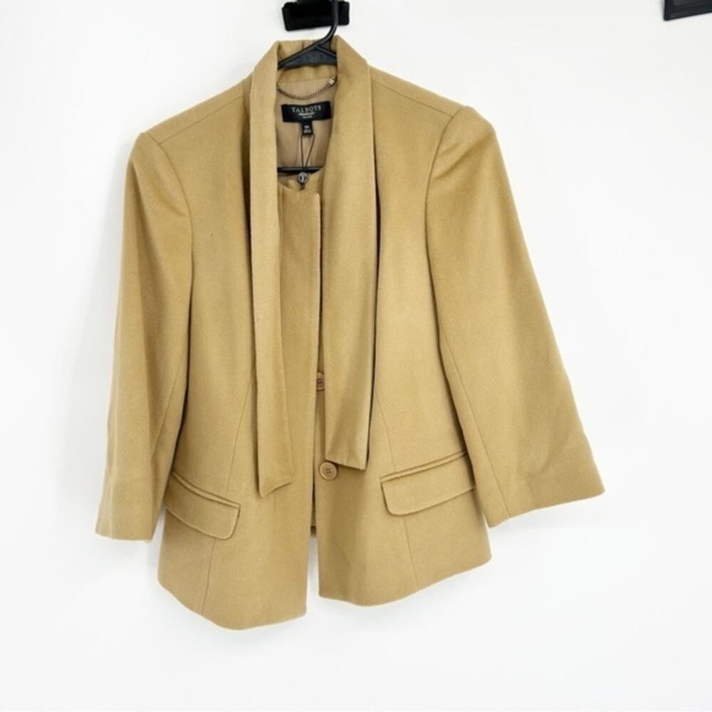 NWT *Flawed* Talbots 100% Wool Camel Colored Blazer‎ Size 10P